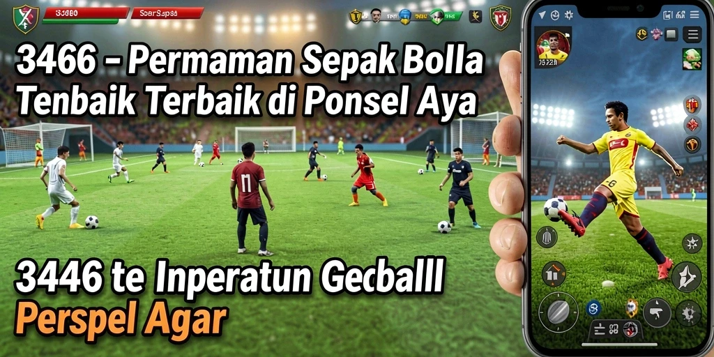 Tampilan gameplay menarik dari 3446 dengan aksi sepak bola yang intens.