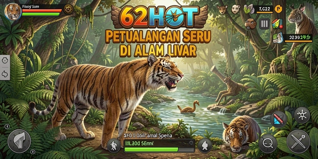 Tampilan gameplay yang mendebarkan dari 62HOT saat menjelajahi dunia petualangan.