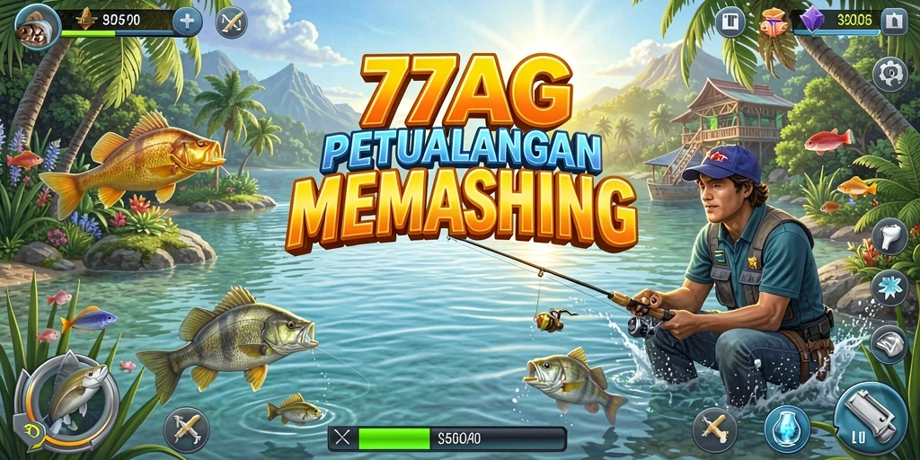 Gameplay seru 77AG menampilkan pengalaman memancing yang mendebarkan.