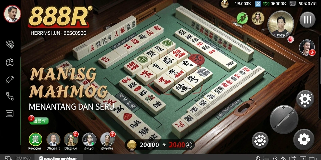 Tampilan gameplay 888R dengan grafis Mahjong yang memukau.