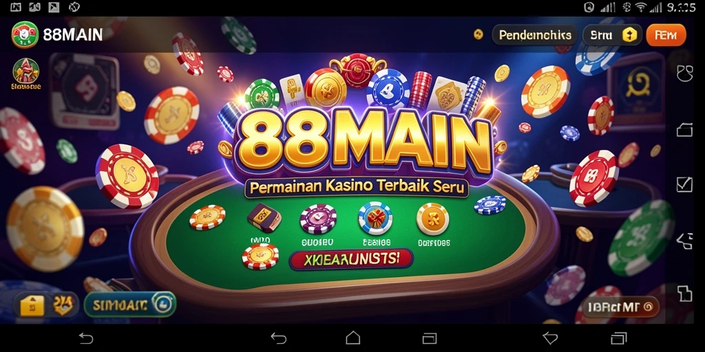 Screenshot permainan 88MAIN menampilkan grafis kasino yang menarik.