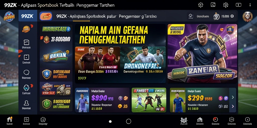 Tampilan menarik dari gameplay taruhan Sportsbook di 99ZK.