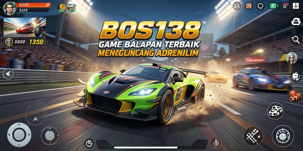 Tampilan gameplay BOS138 yang mendebarkan saat balapan.
