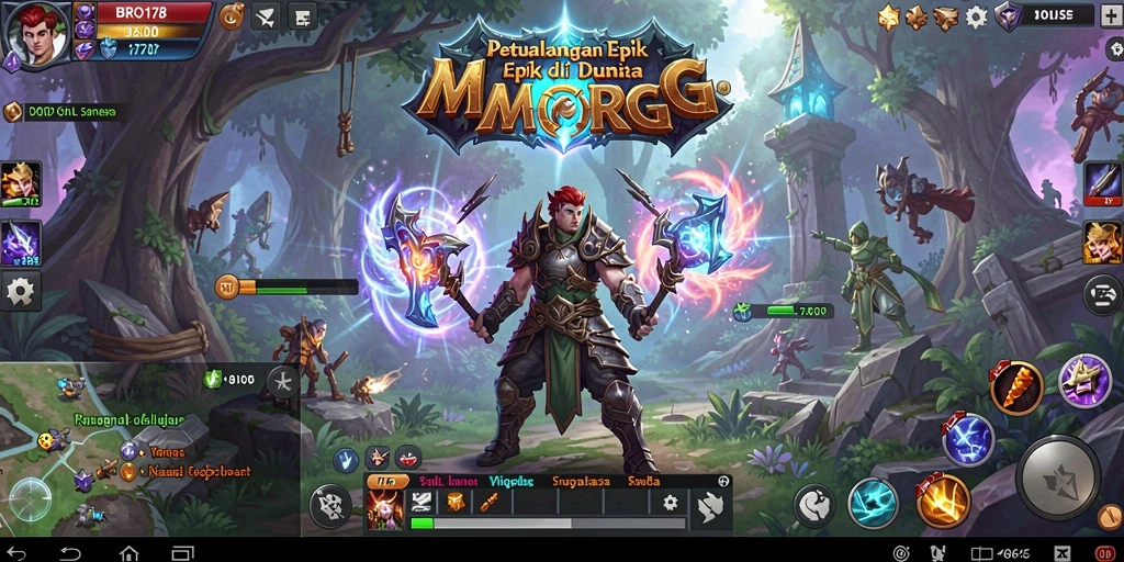 Gameplay epik dalam BRO178 dengan petualangan seru di dunia MMORPG.