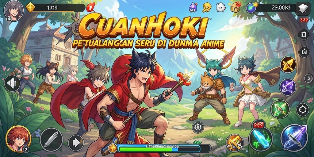 Tampilan dinamis dari gameplay seru di CUANHOKI.