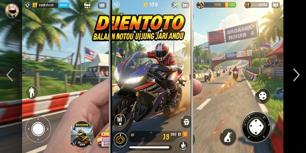 Gameplay menakjubkan dari DENTOTO saat balapan motor.