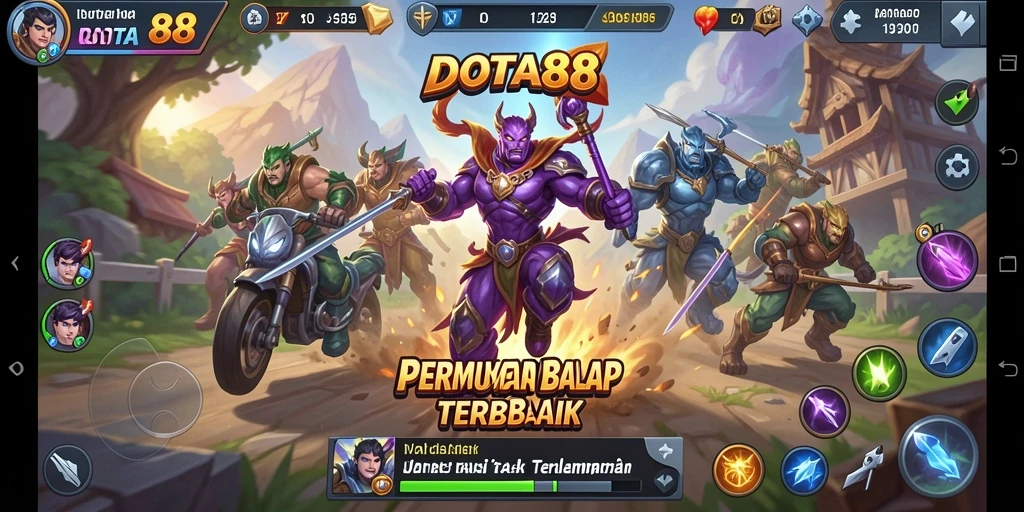 Tangkapan layar DOTA88 menampilkan balapan mobil yang penuh aksi dan grafis ciamik.