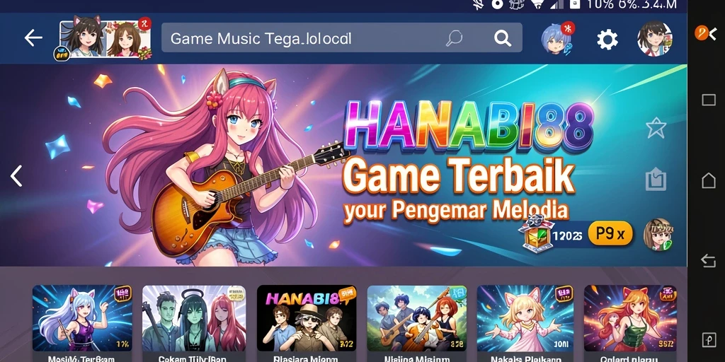 Tampilan gameplay menarik dari <strong>HANABI88</strong> yang memadukan musik dan tantangan.