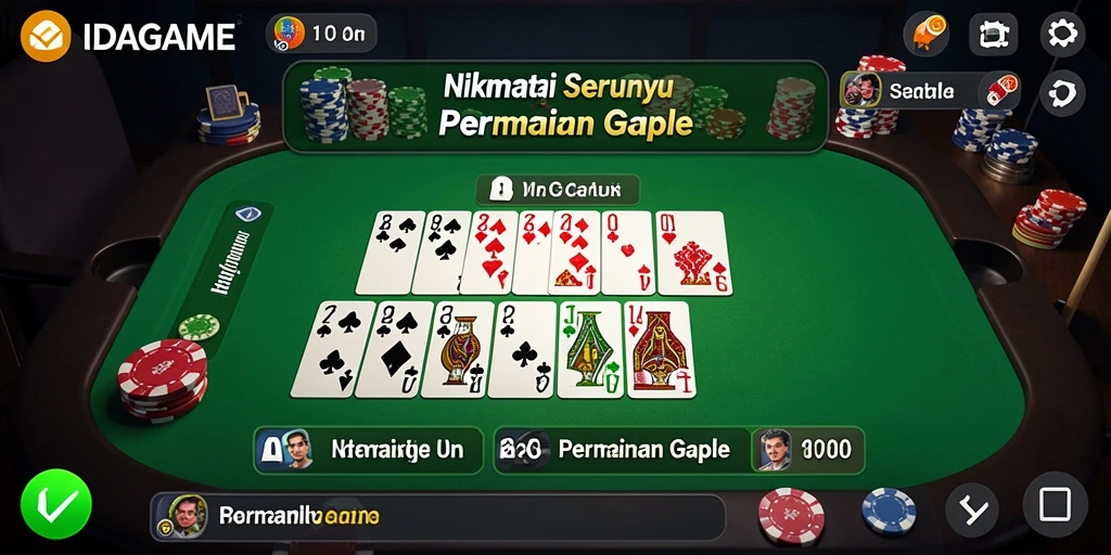 Tampilan gameplay Gaple yang menarik dan interaktif di IDAGAME.