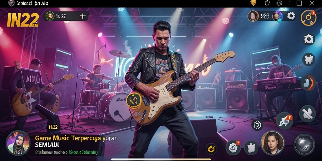 Tampilan gameplay IN22 menampilkan interaksi seru dalam bermain musik.