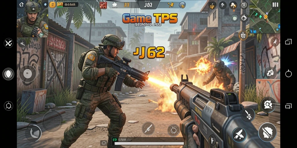 Tampilan aksi gameplay seru dalam JJ62 yang penuh tantangan.