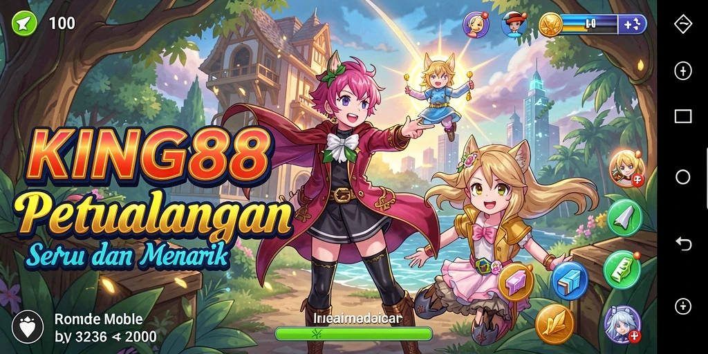 Tampilan gameplay seru dengan karakter Anime yang menarik.