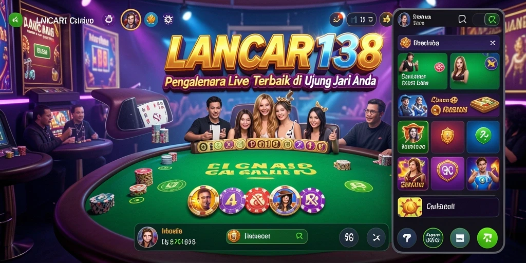 Tampilan gameplay Live Casino yang mendebarkan di LANCAR138.