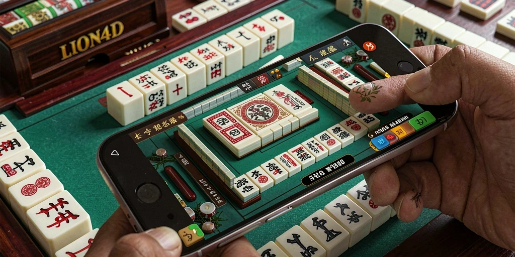 Screenshot gameplay LION4D yang menampilkan tantangan Mahjong.