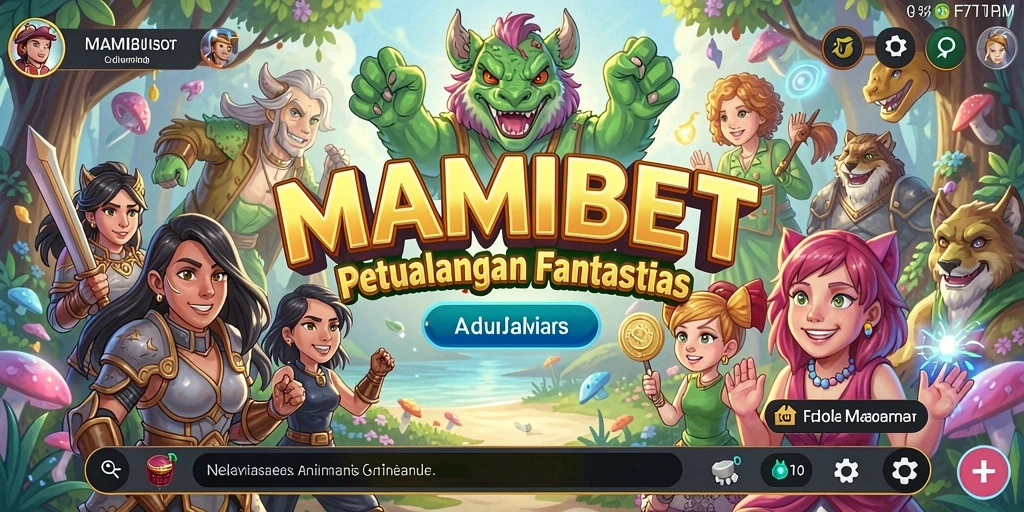 Tampilan dinamis gameplay MAMIBET dengan karakter Anime yang menarik.