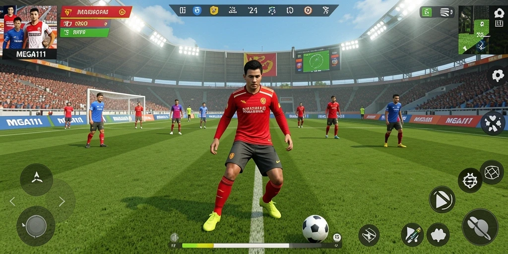 Tampilan gameplay seru dan mendebarkan dalam MEGA111.