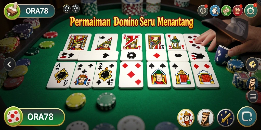 Screenshot gameplay ORA78 yang menampilkan keseruan bermain Domino.