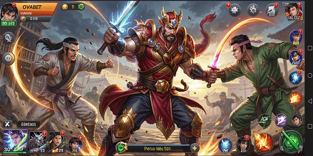 Tampilan gameplay seru dan penuh aksi di OVABET.