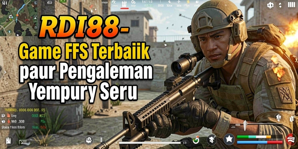 Tangkapan layar gameplay RDI88 dengan aksi menembak yang intens.