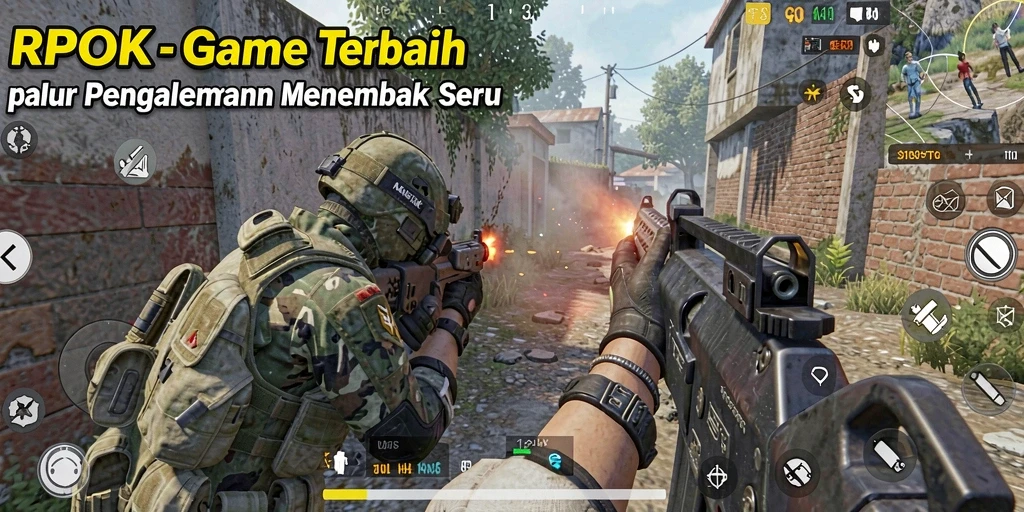 Tangkapan layar RPOK menampilkan adegan pertempuran FPS yang mendebarkan.