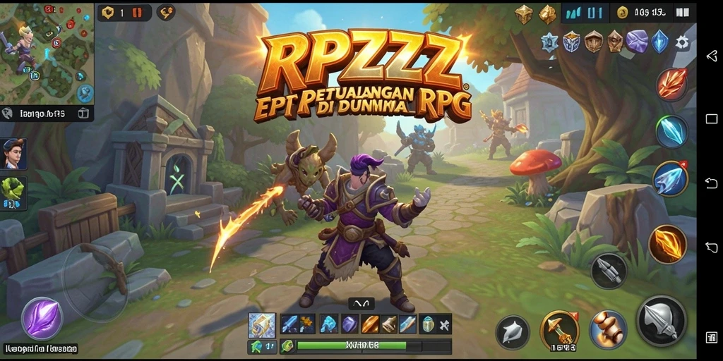 Screenshot gameplay RPZZZ yang menampilkan aksi pertarungan seru.