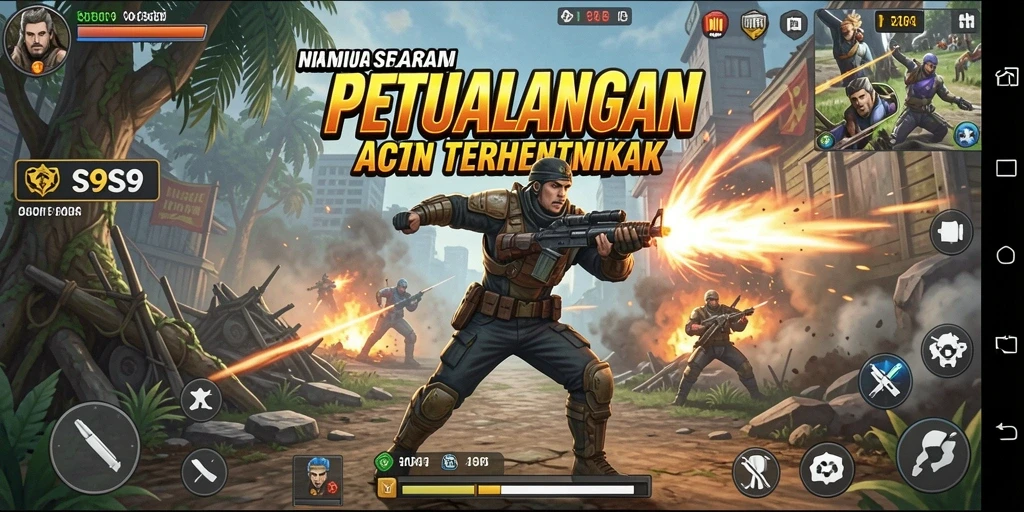 Screenshot menunjukkan aksi seru dalam gameplay S9S9 yang penuh tantangan.