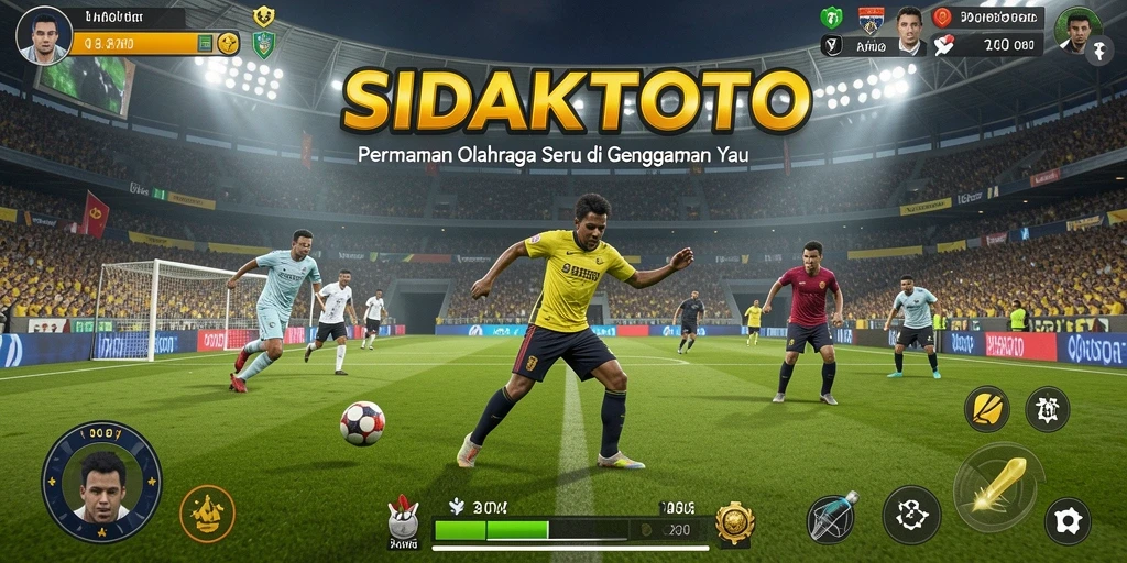 Tampilan gameplay seru dalam aplikasi SIDAKTOTO yang menampilkan aktivitas olahraga.