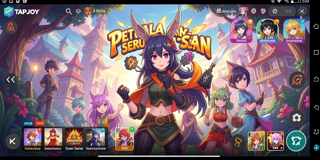 TAPJOY menampilkan karakter Anime dalam aksi epik.