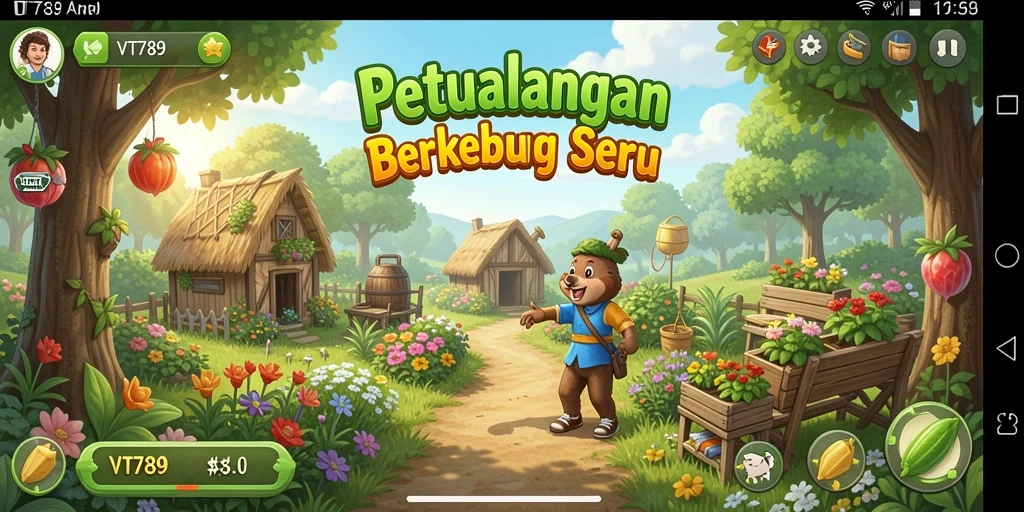 Tampilan menarik dari gameplay bertani yang menyenangkan di VT789.