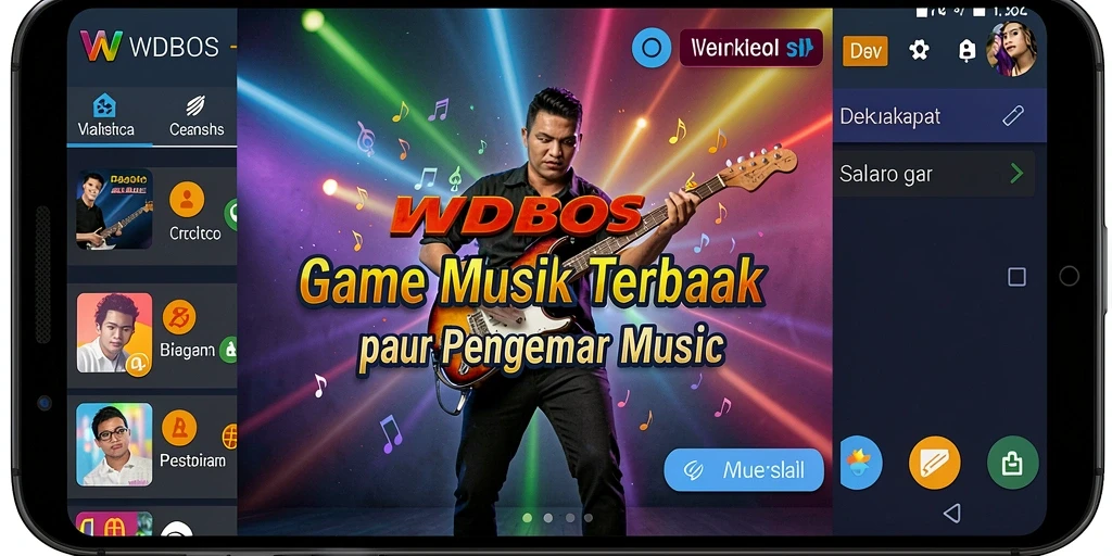 Tampilan gameplay WDBOS yang penuh warna dan interaktif.